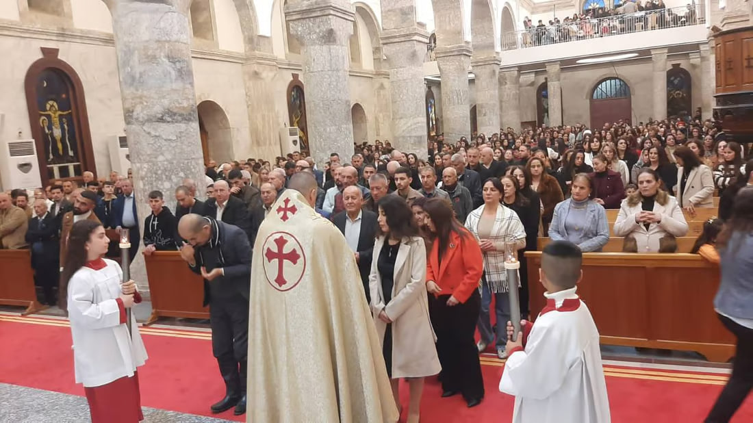 Photos: New Year’s eve mass in Hamdaniya