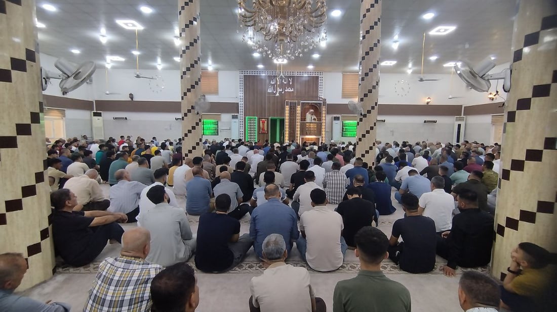 صور من صلاة العيد في مسجد “الشهيدان” وسط كركوك