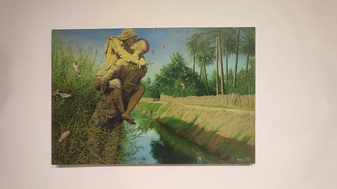 صور من معرض مؤيد محسن “مشهد الشمس”.. احتجاج من أجل الإنسان العراقي