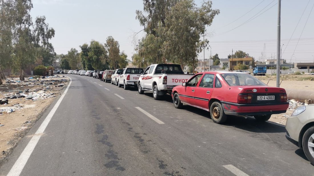 قطع طريق أربيل يحرم آلتون كوبري من الوقود.. محطات الدبس تدفع الثمن