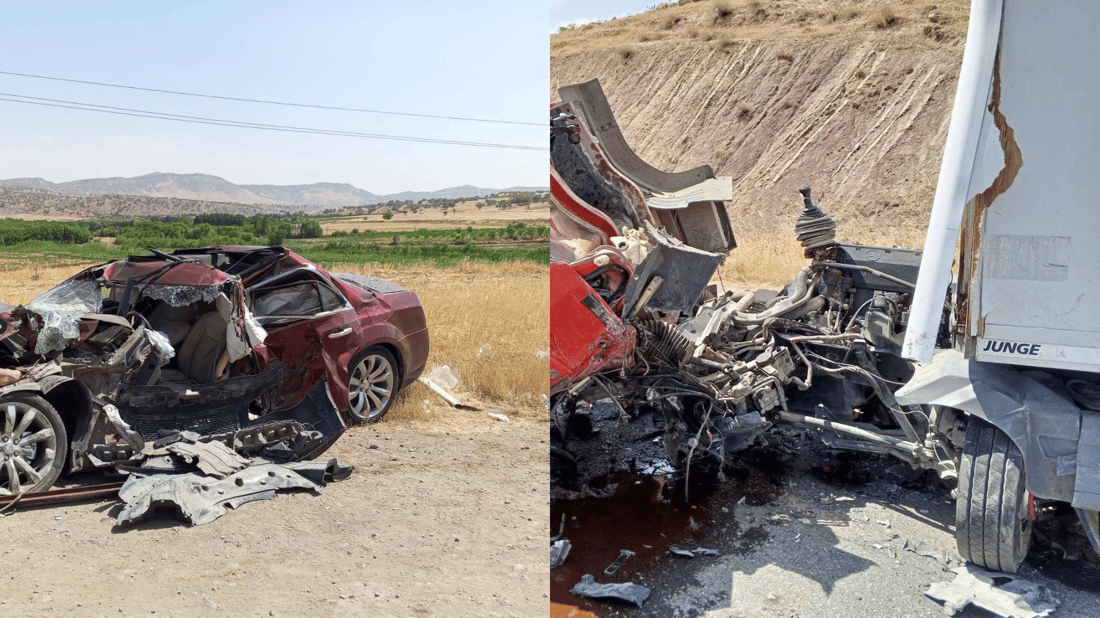 بارهەڵگرێک و ئۆتۆمبێلێک پێکیاندادا؛ شۆفێرێک گیانی لەدەستدا