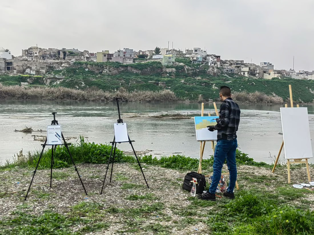 Mosul hosts open-air art symposium highlighting heritage, reconstruction