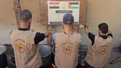 بدعم من المرجع السيستاني.. العتبة الحسينية ترسل قوافل مساعدات إلى قطاع غزة