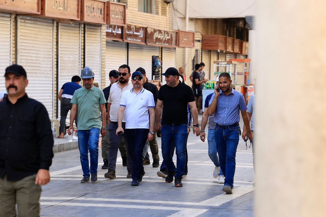 صور قبل الافتتاح للشارع الممتد من سوق السراي إلى ساحة السفير
