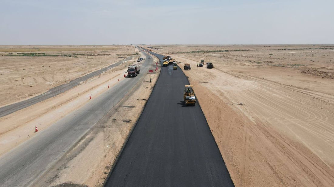 وزارة الإعمار تنشر صوراً من طريق الحج البري.. نسبة الإنجاز بلغت 54%