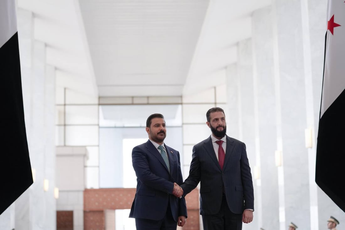 صور: أحمد الشرع يستقبل الزيدي في دمشق