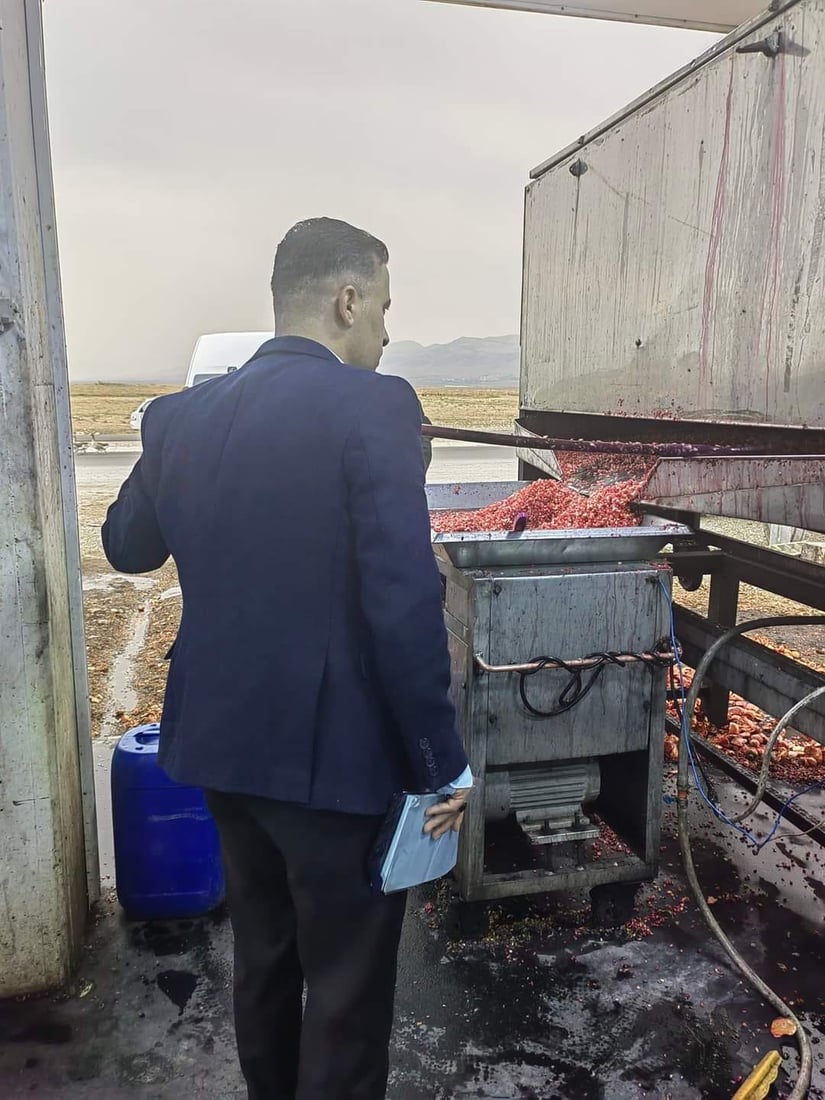 كارگه‌كانى شه‌ربه‌تى هه‌نار له‌ بیتوێن رێنماییان پێدرا