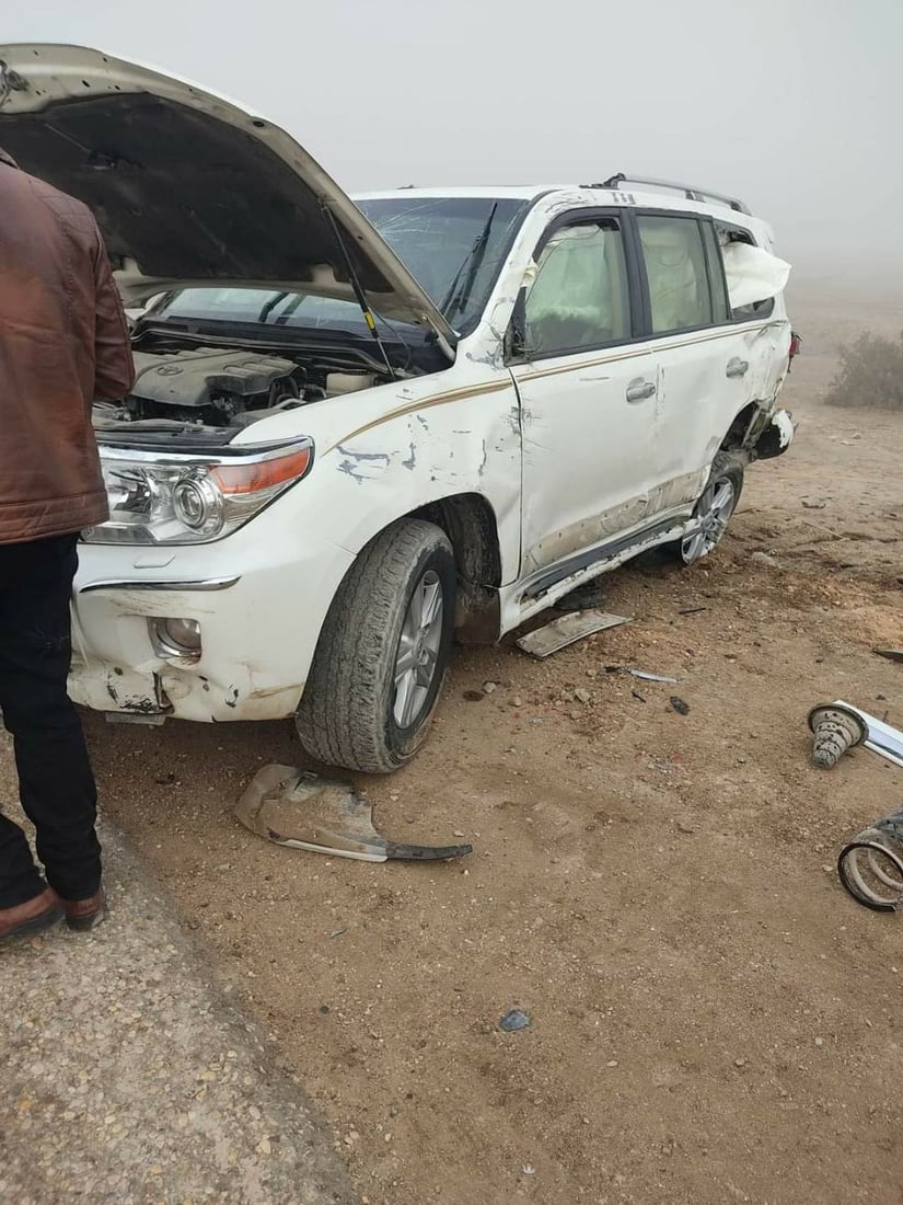 صور: الشيخ آل صياح من عشائر “البو حسان” ينجو من حادث سير مميت في المثنى