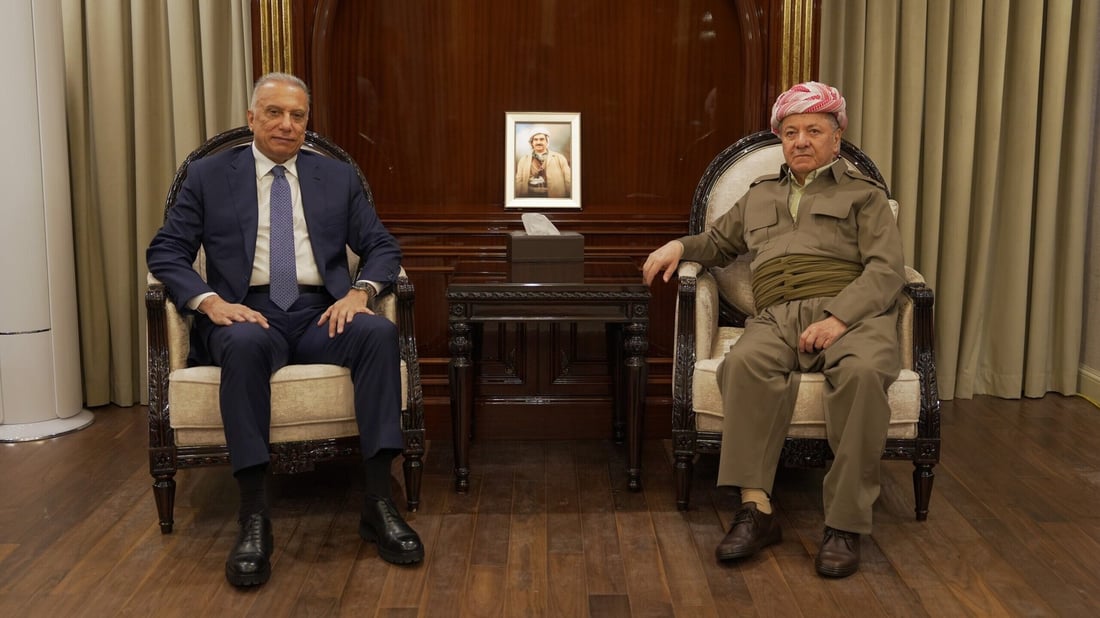 Barzani meets Kadhimi in Erbil amid busy week of political consultations