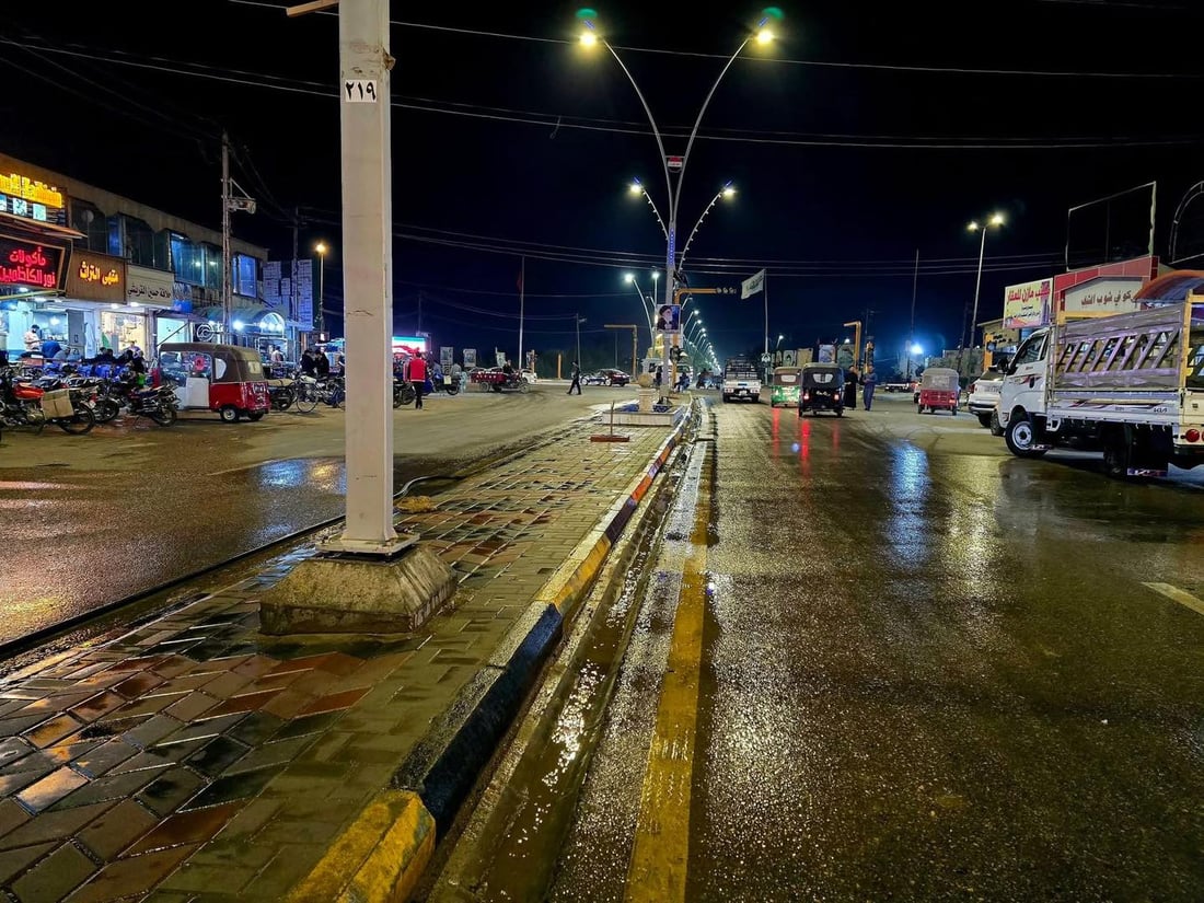 صور من النعمانية.. كوادر البلدية أمضت الليل في غسل الشوارع