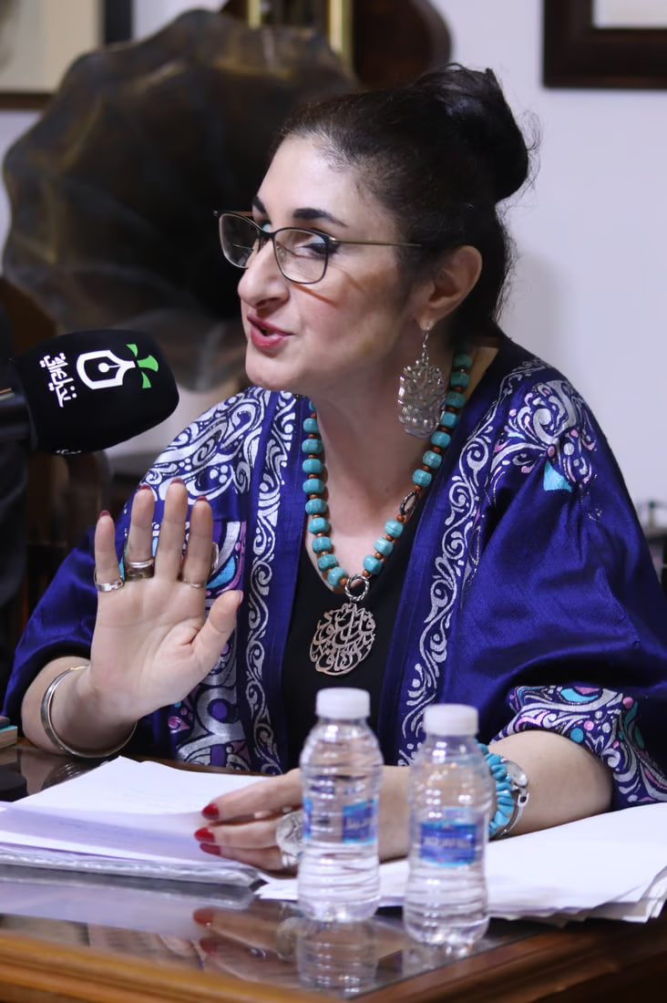 Iraqi poet Reem Qais Kubba recites her poetry after two decades of exile in Baghdad