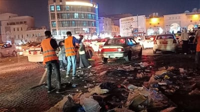 نفايات محيط قلعة أربيل في مولد النبي تجاوزت 24 طناً