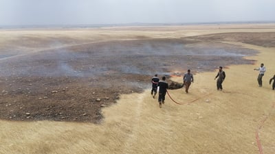 هەورەبروسکە زیاتر لە 120 دۆنم دەغڵودانی سووتاندوە