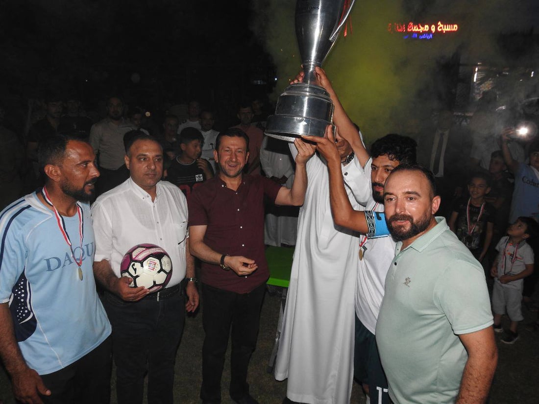 صور: مباراة مثيرة وشغب جماهيري في ختام بطولة داقوق.. طيار ينتزع الكأس من النصر