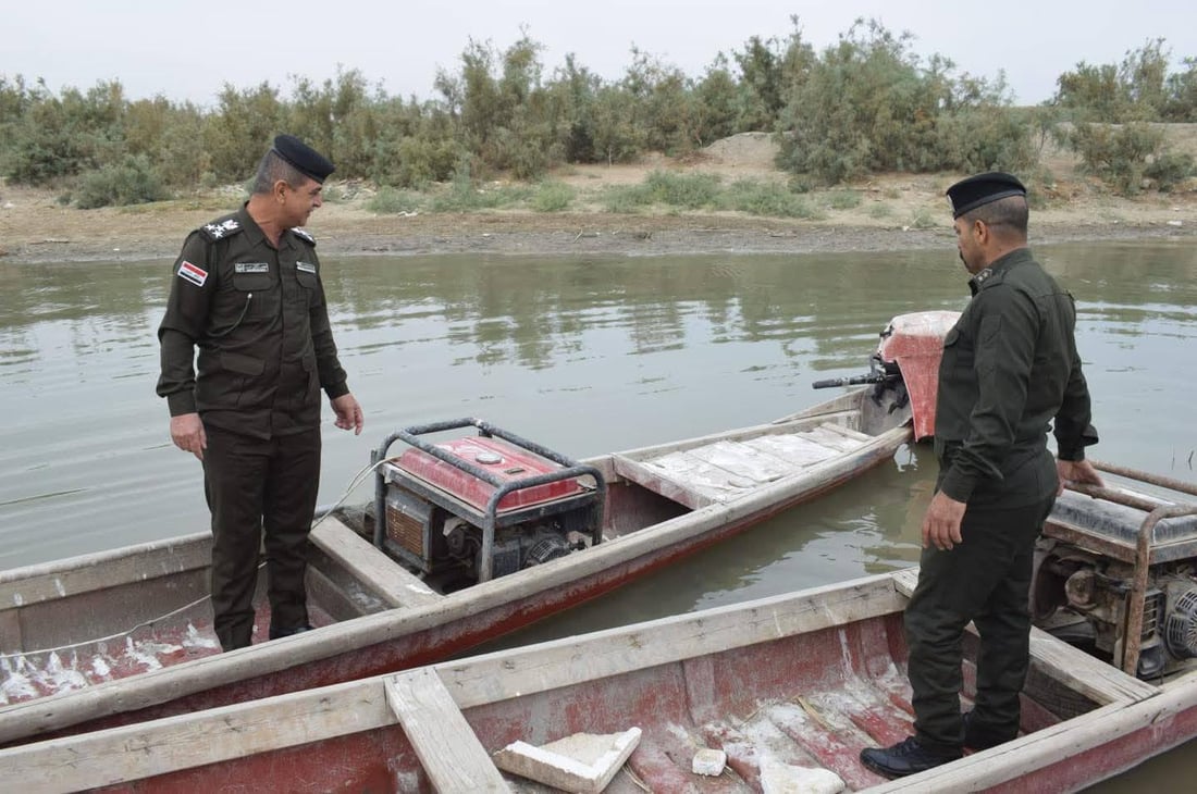 شرطة ذي قار تعتقل 5 متهمين بالصيد الجائر في أهوار كرمة بني سعيد