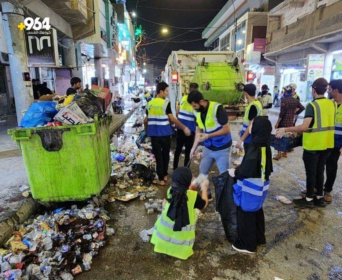 صور: بلدية السماوة لا تغطي 1600 موكب والمتطوعون نظفوا الشوارع بعد ليلة الزناجيل