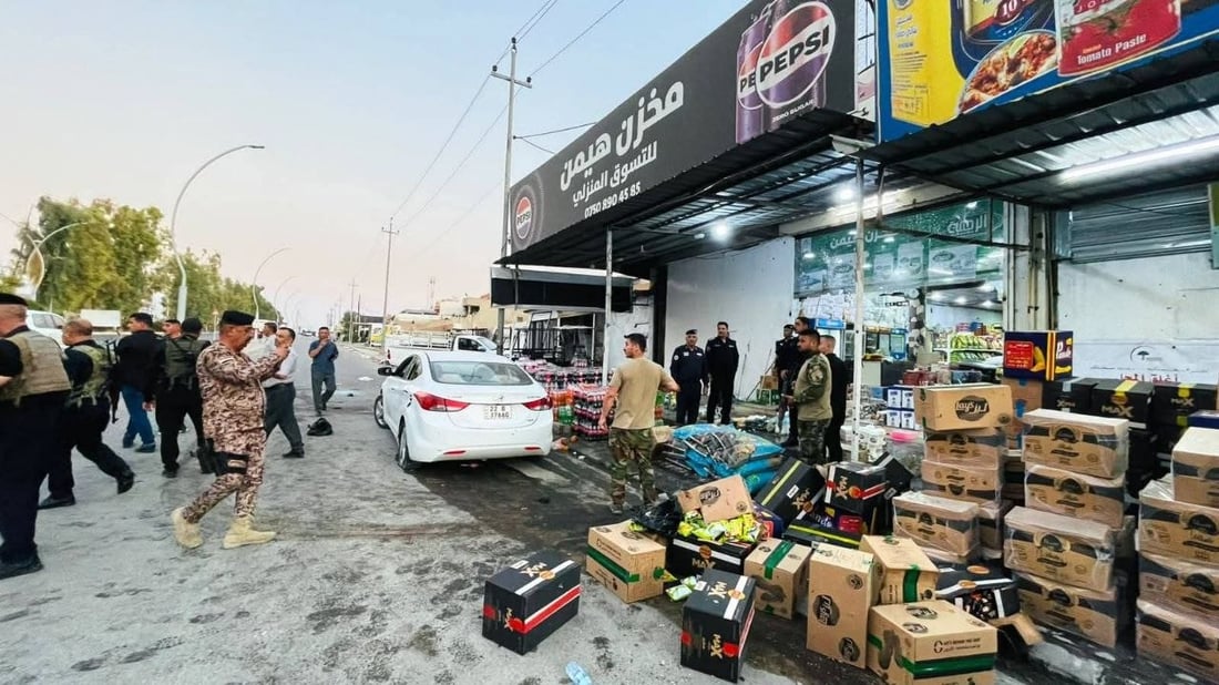 صور من مكان الحادث: مكافحة الإرهاب اشتبك مع دواعش داخل سوبرماركت في آلتون كوبري