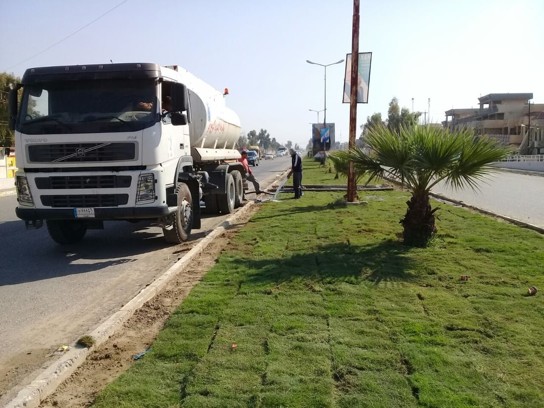 صور: بلدية آلتون كوبري طردت الكلاب السائبة من الجزرة وفرشت “الثيل”