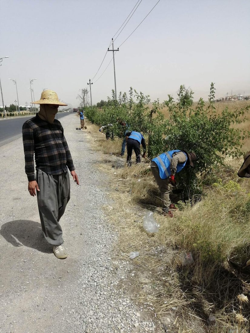 ساتی پاككردنەوەی بلوارەكانی عەربەت