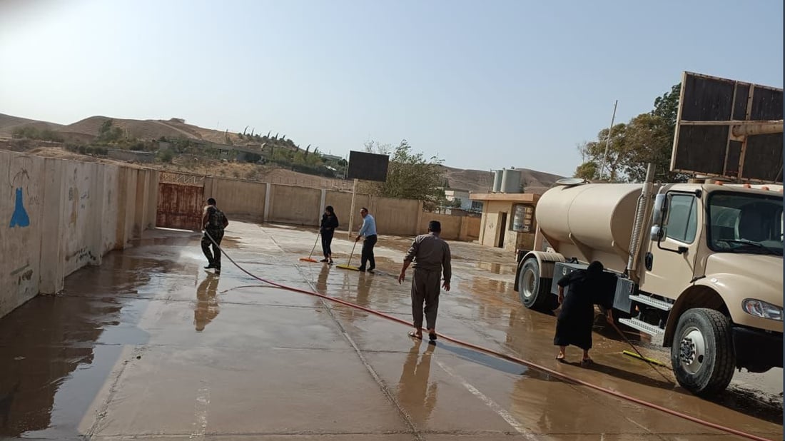 لیوایه‌كى پێشمه‌رگه‌ قوتابخانه‌ى گوندێكى قوشته‌په‌ی خاوینكرده‌وه‌