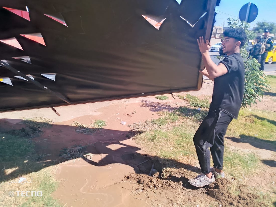 پۆستەرەکانی بانگەشە زیانیان بە تۆڕەکانی ئاوی کەرکوک گەیاندووە