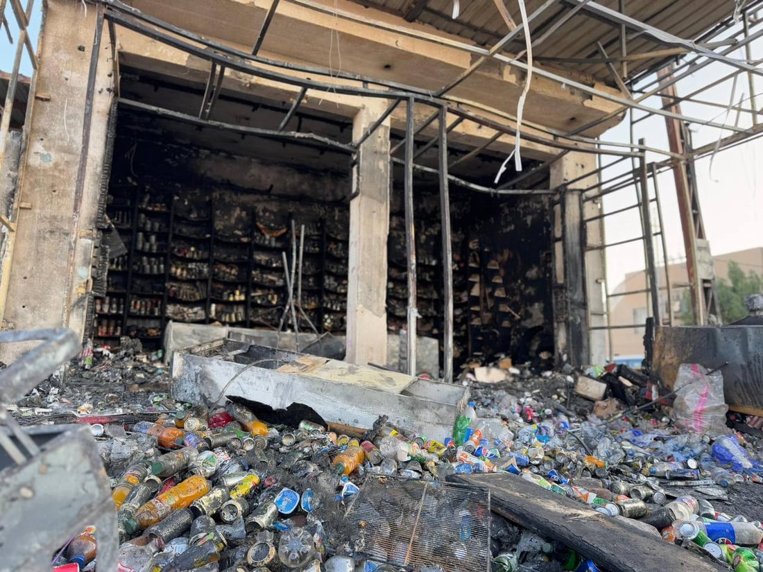 صور: ماركت السيد تحول إلى رماد في أول ساعات 2025.. قد تكون “صعادات الكرسمس”