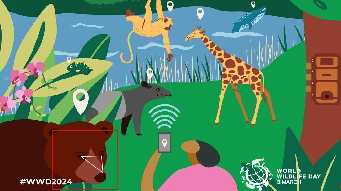 لۆگۆ ئەمساڵی نەتەوە یەکگرتووەکان بۆ پاراستنی ئاژەڵە کێوییەکان.