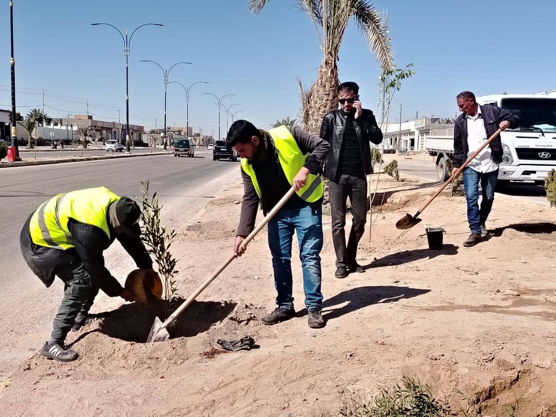 حملة التشجير الربيعية انطلقت.. صور من 8 مدن في الأنبار
