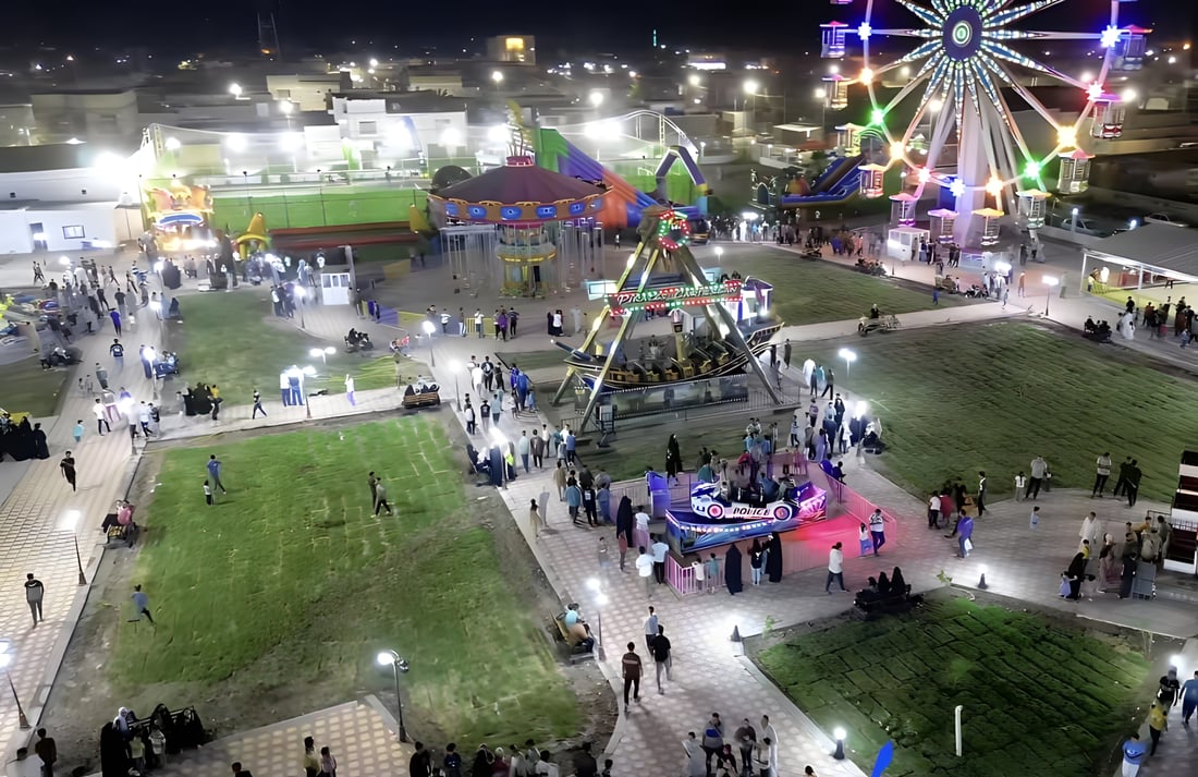 صور: عفك حصلت أخيراً على مدينة ألعاب رائعة.. القائمقام سعيد والدخول للعوائل فقط