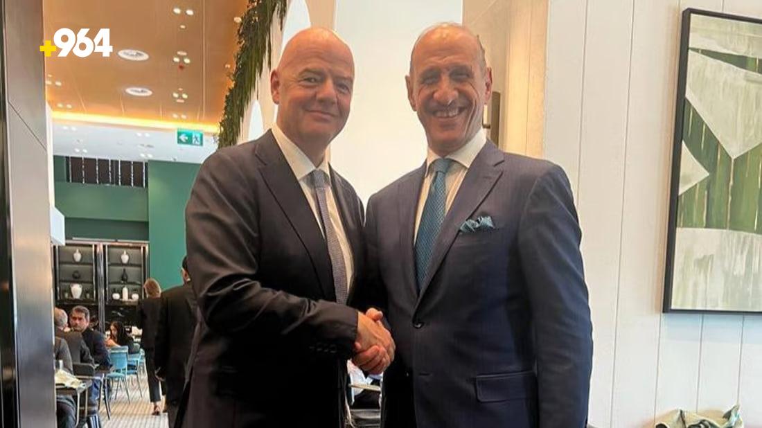 Iraqi football association president invites FIFA president for Iraq visit