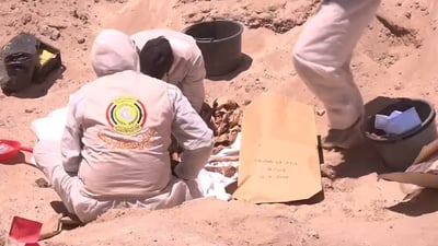 16 remains recovered from three mass graves near Saqlawiyah