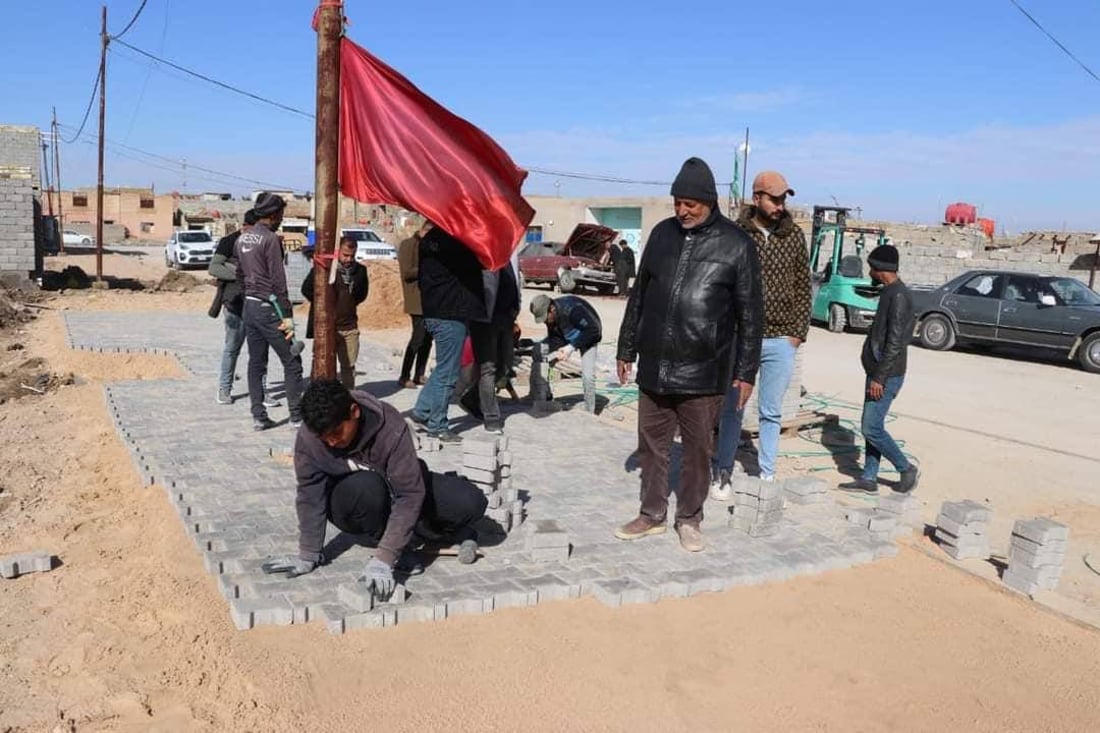 صور: “المُقرنص” يكسو أرصفة منطقة الحسين في قضاء الحي