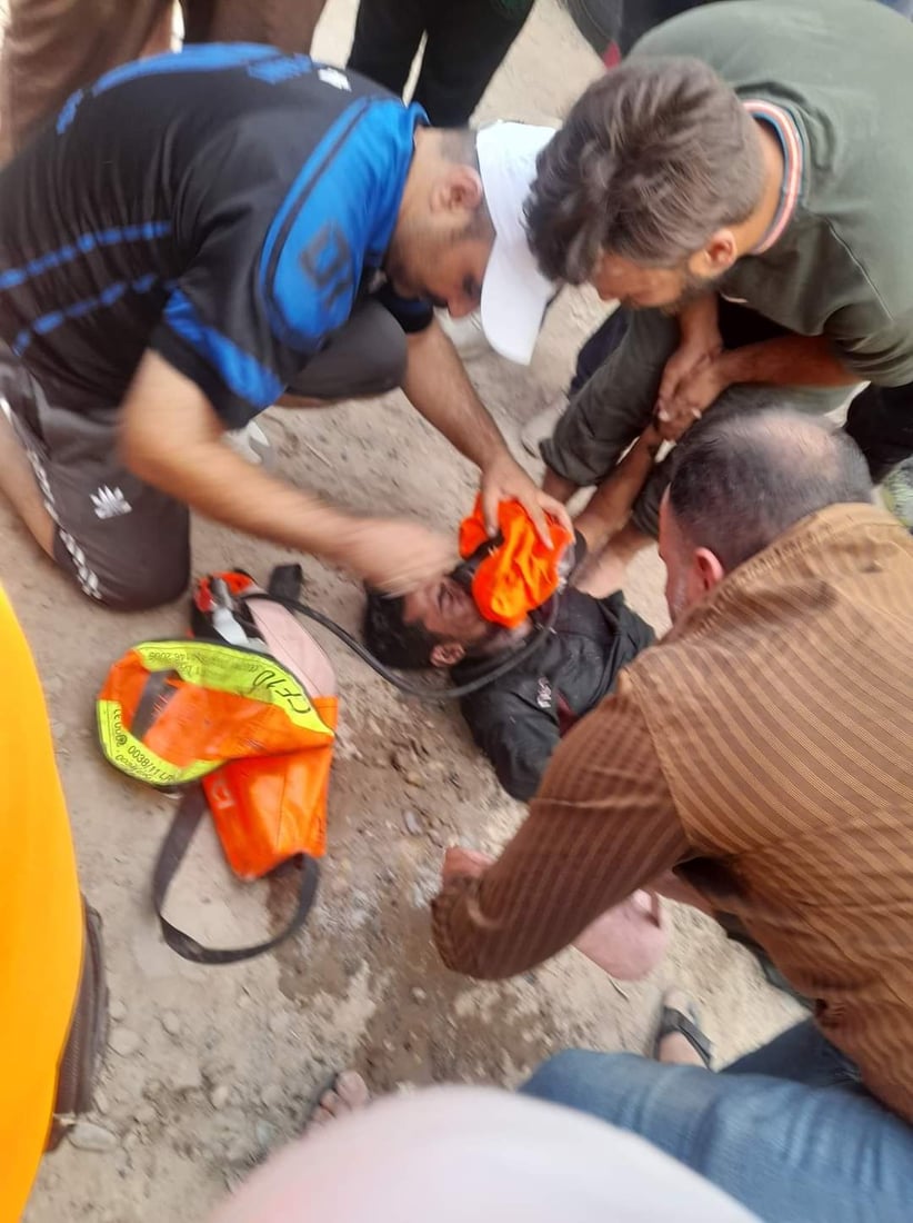 سامراء مفجوعة بوفاة 4 عمال سقطوا في مشروع المجاري (صور)