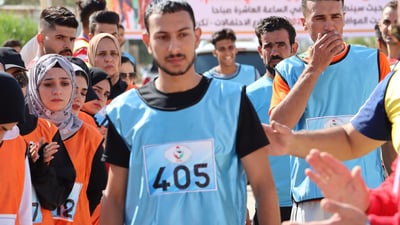 تكريت: 60 فتاة تشارك الشبان في ماراثون “نمنح السلام” (صور)