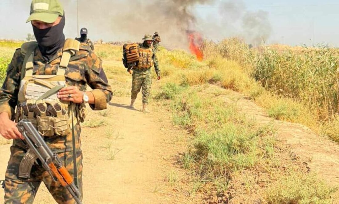 الحشد يحرق أوكاراً محتملة لداعش ويؤمن مناطق استراتيجية في كركوك