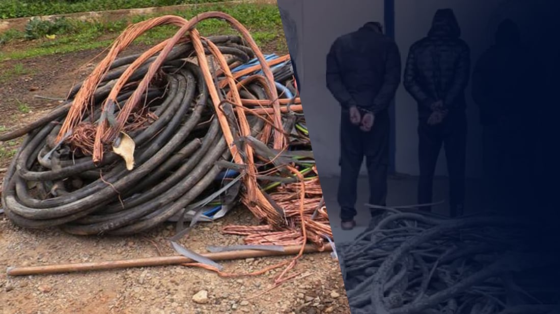 له‌ ناحیه‌ى رۆڤیا باندێكی دزینى كێبڵى كاره‌با ده‌ستگیر كران