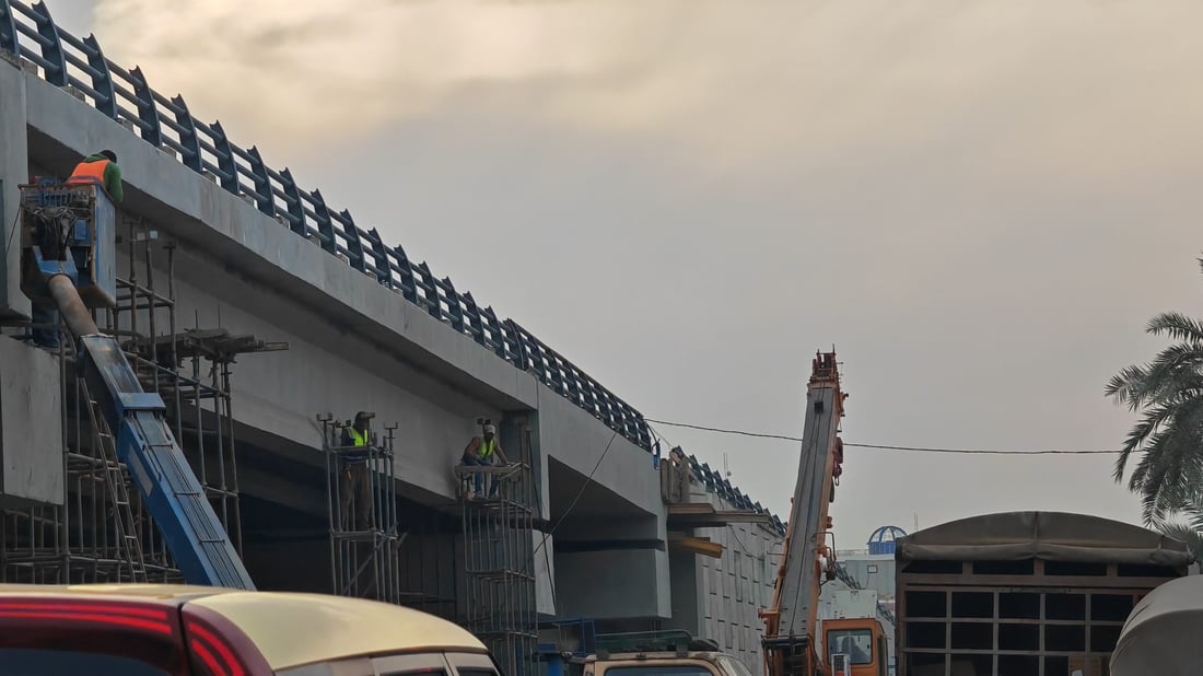 صور: ملامح جسر الوزيرية الجديد تتضح أكثر والعمل يتقدم.. سيرتبط بباب المعظم