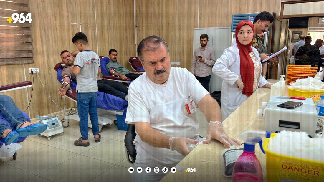 هەولێر رۆژانە 200 بوتڵ خوێن دەبەخشێت