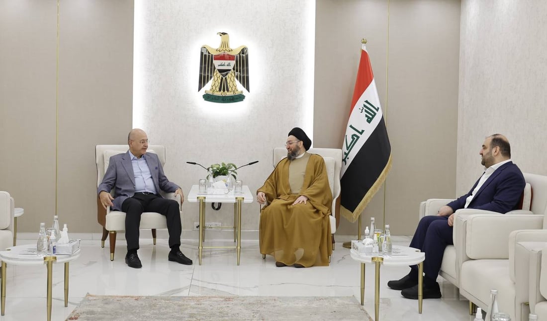 صور: ظهور جديد لبرهم صالح مع عمار الحكيم