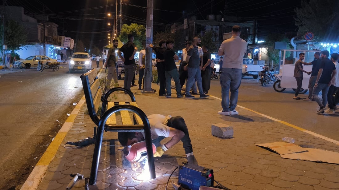 چەند گەنجێکی خۆبەخش بازاڕی سیروانیەکانی قەزای شارەزووریان نوێکردەوە