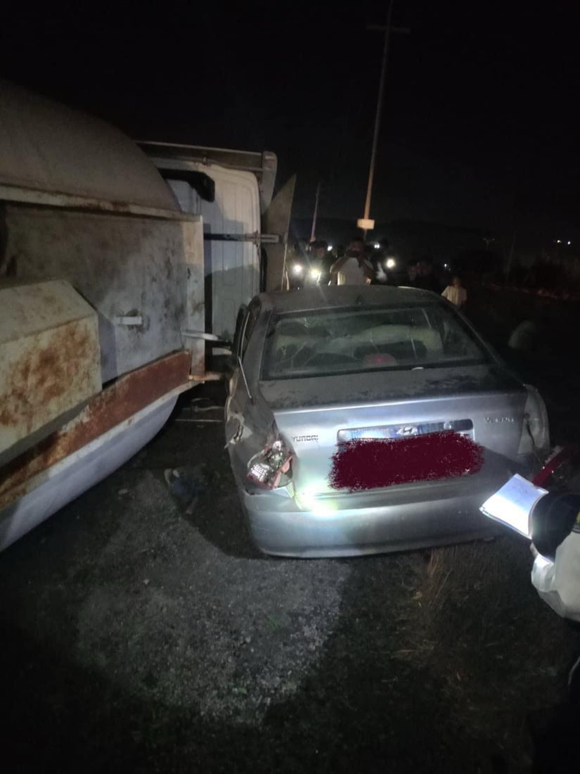 تانکەرێک کەوت بەسەر ئۆتۆمبێلێکدا و دوو کەس گیانیان لەدەست دا