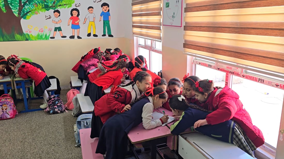 Mosul girls’ school replaces rows with group circles in active learning experiment