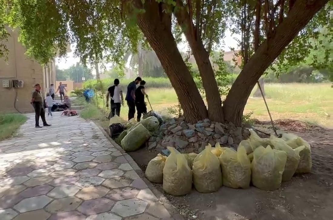 الأيادي الخضراء تعيد منزل رشيد عالي الكيلاني الى الواجهة (صور)