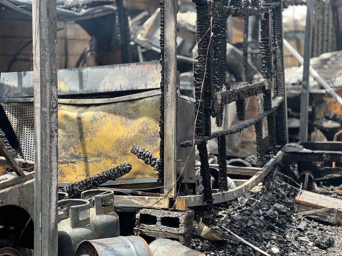 ئاگرەکەى جادەى غەزالى سێ کۆشکى سووتاند