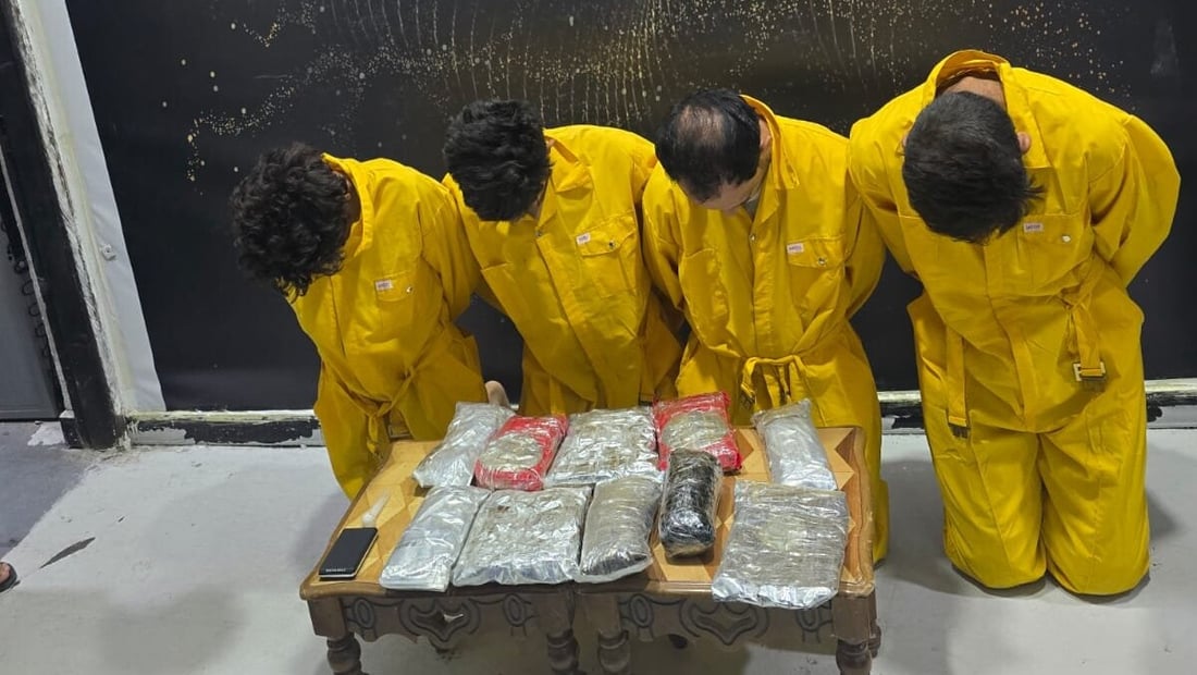 اعتقال 4 متهمين بحوزتهم 10 كغم من الحشيشة في البصرة