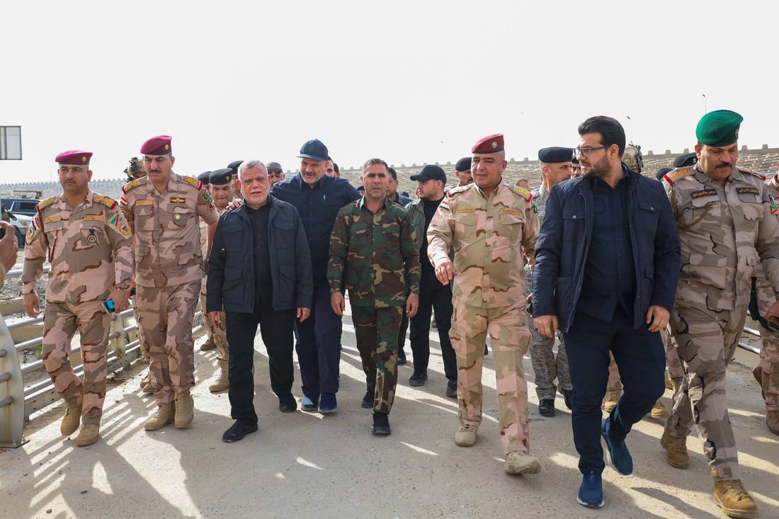 صور: هادي العامري يرافق الجيش والحشد لتفقد حدود ديالى الإدارية