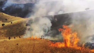 ئاگرەکەی ملەی سازان دوای نزیکەی چوار کاتژمێر کۆنتڕۆڵکرا