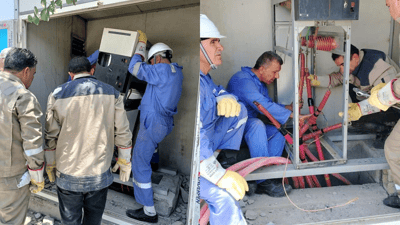 گۆڕەرێکی کارەبا چاککرا کە ببوە مەترسی لەسەر ژیانی هاوڵاتیان