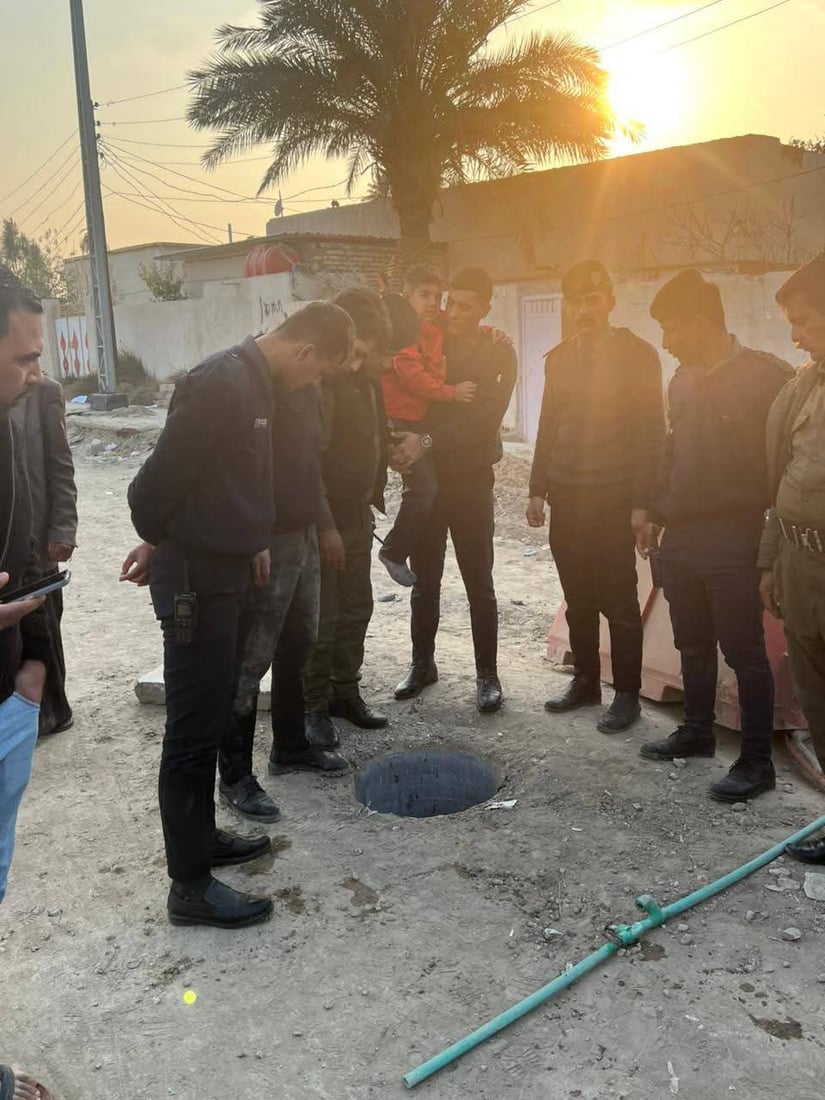 Diwaniyah boy rescued after falling in sewage manhole