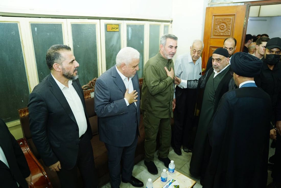 صور: أبو فدك والفياض يعزيان عادل عبد المهدي بوفاة ابن أخيه